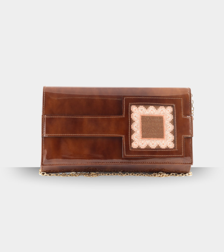 Flower Box / Brown Handbag