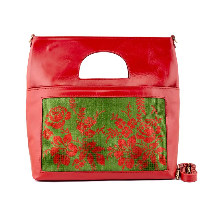 Monzouzou red square handbag