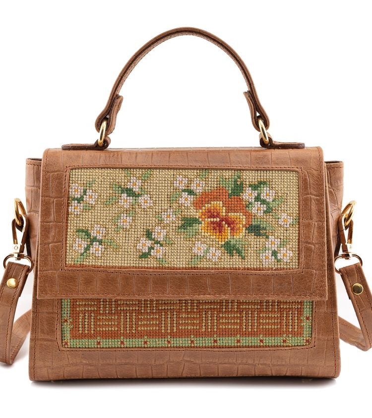 An Orange Pansy In My Garden Handbag