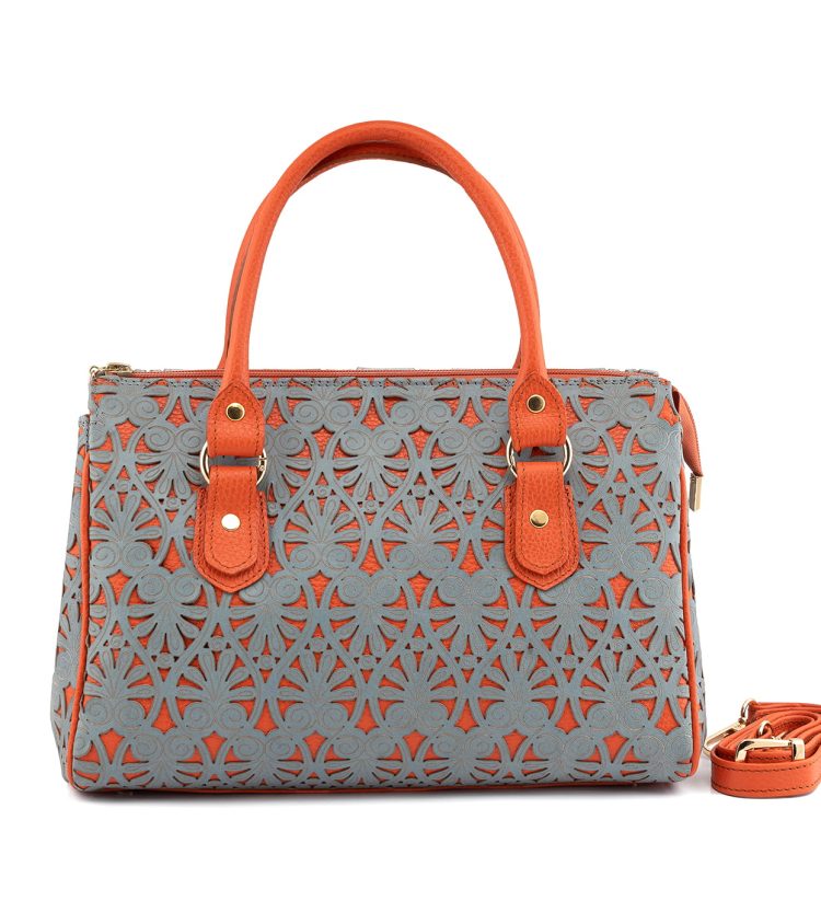 A Window Overlooking Piazza Navona / Orange Handbag